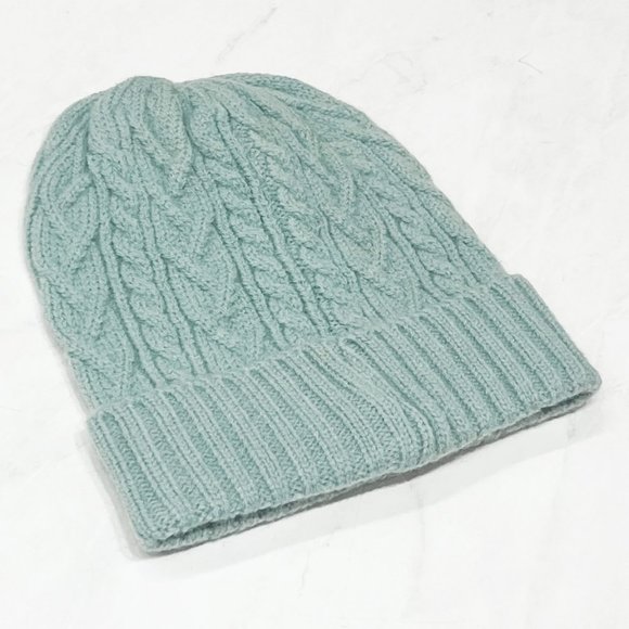 NEW Women's Cozy Warm Cable Knit Cuffed Classic Beanie Hat Mint, Gray, Ivory 1pc - Picture 9 of 14